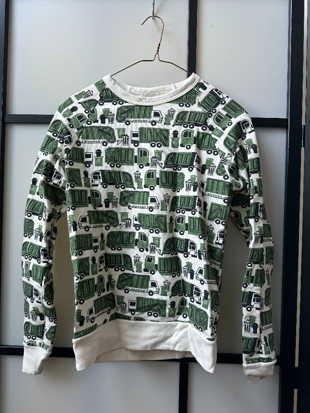 Winter Water Factory Sweatshirt Womens Green Organic Cotton Recycling Truck - XS